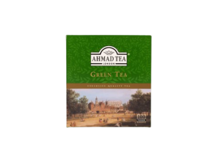 Ahmad Tea - Green Tea Pure - 100 Tagged Tea bags