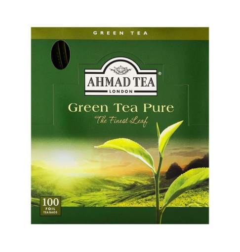 Ahmad Tea - Green Tea Pure - 100 Foil Envelope 