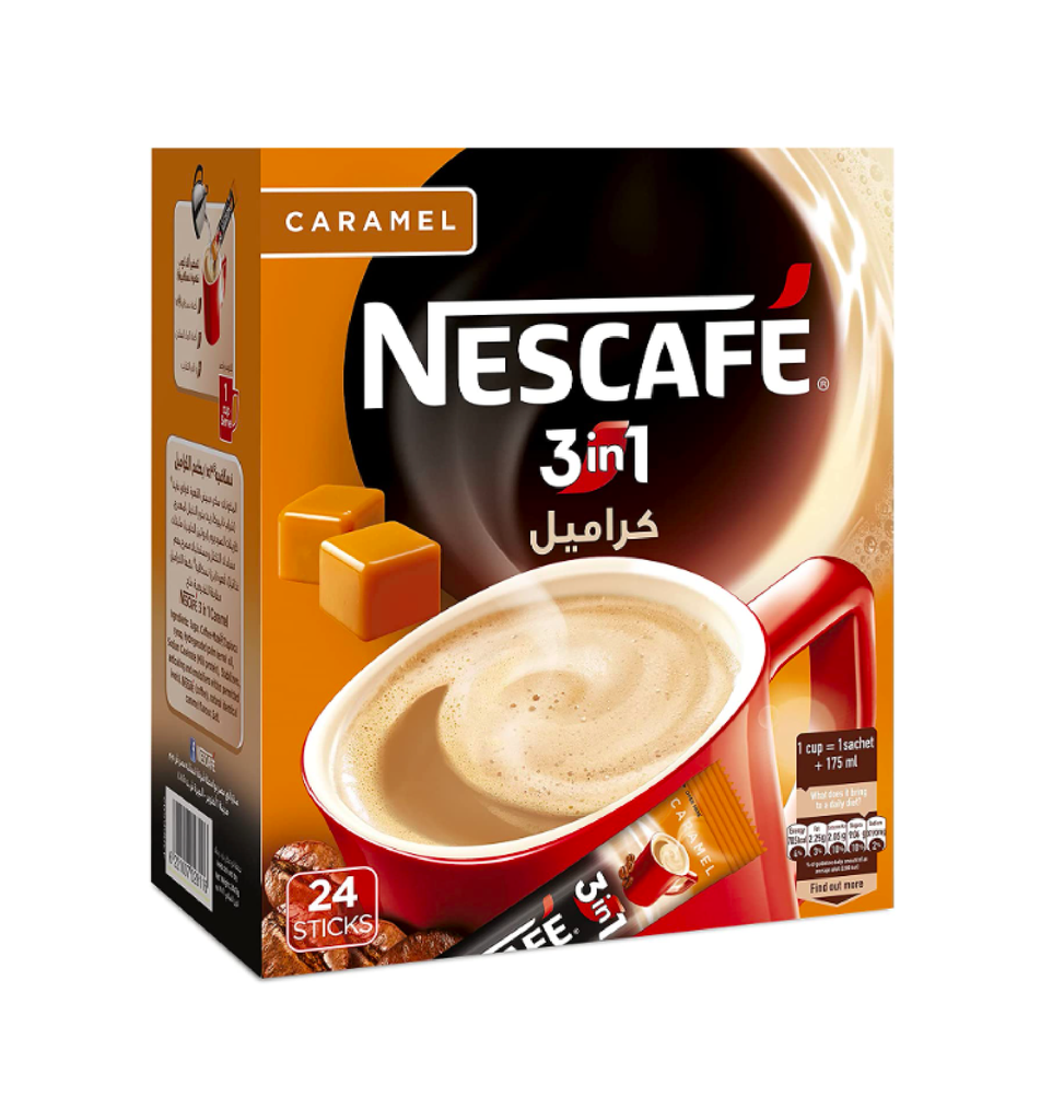 Nescafe - 3 in 1 Caramel Flavor - 24 Sachets
