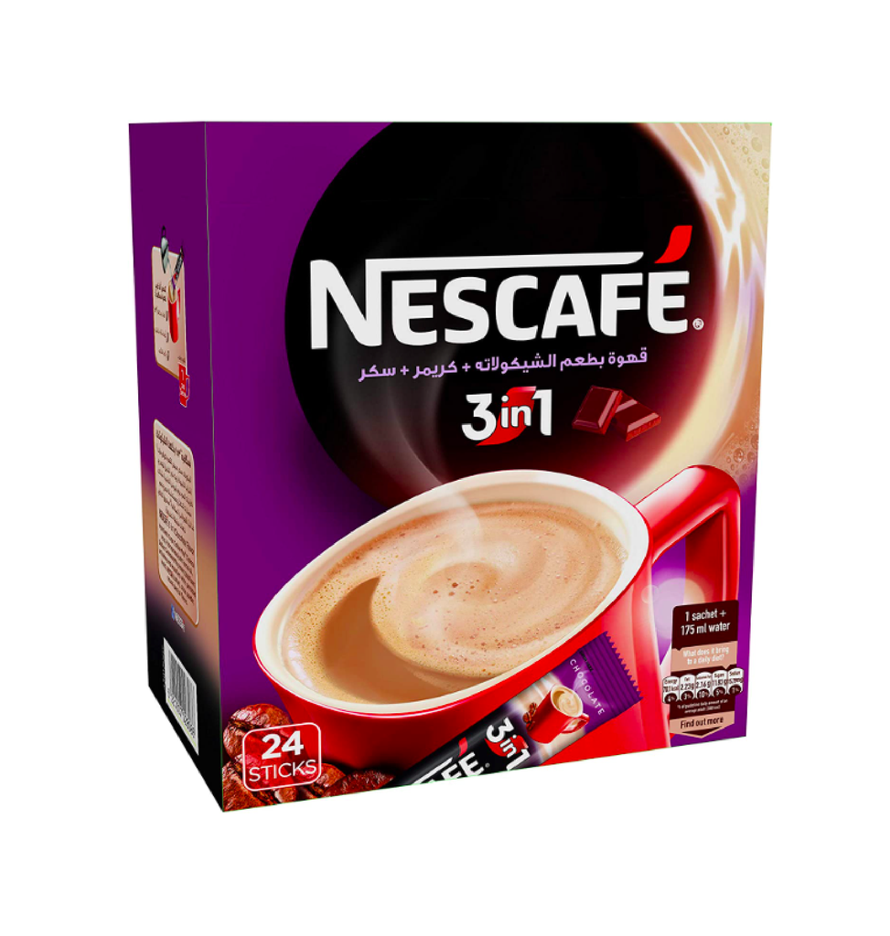 Nescafe - 3 in 1 Chocolate Flavor - 24 Sachets