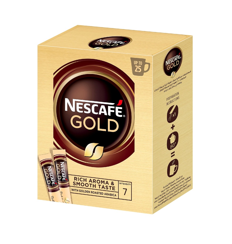 Nescafe - Gold Instant Coffee - 25 Sachets 