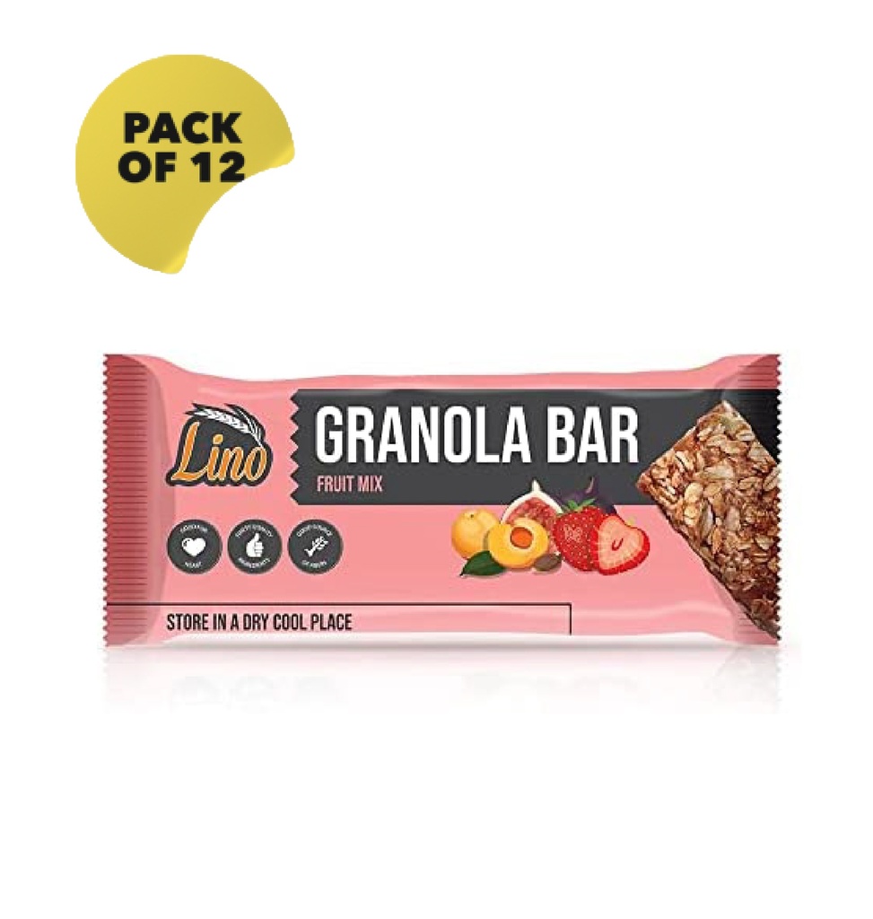 Lino Granola Bar with Fruit Mix, 55 Gram - set of 12