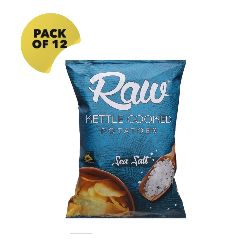 RAW CHIPS - SEA SALT- 37gm - Pack of 12