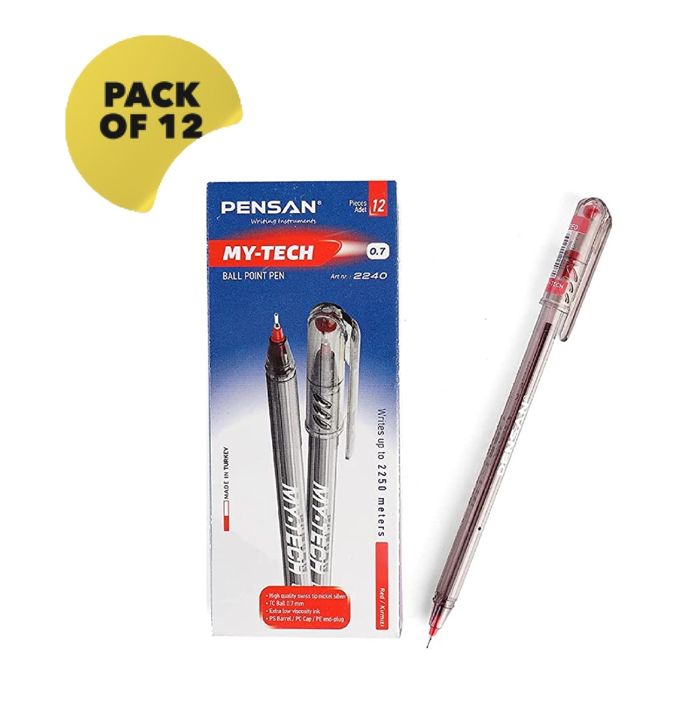 قلم أحمرصناعة تركية - سن 0.7ملل - عبوة 12 قلم