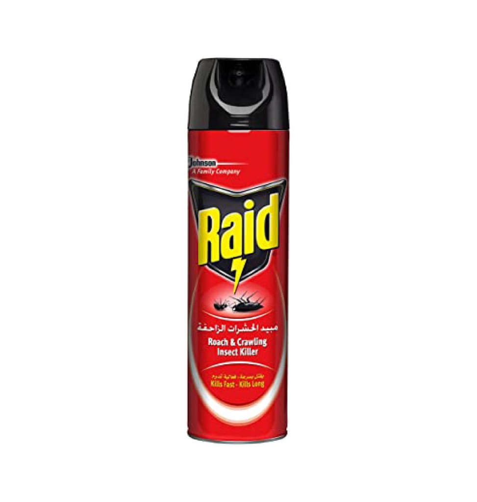 Raid Roach & Crawling Insects Killer Spray - 300ml