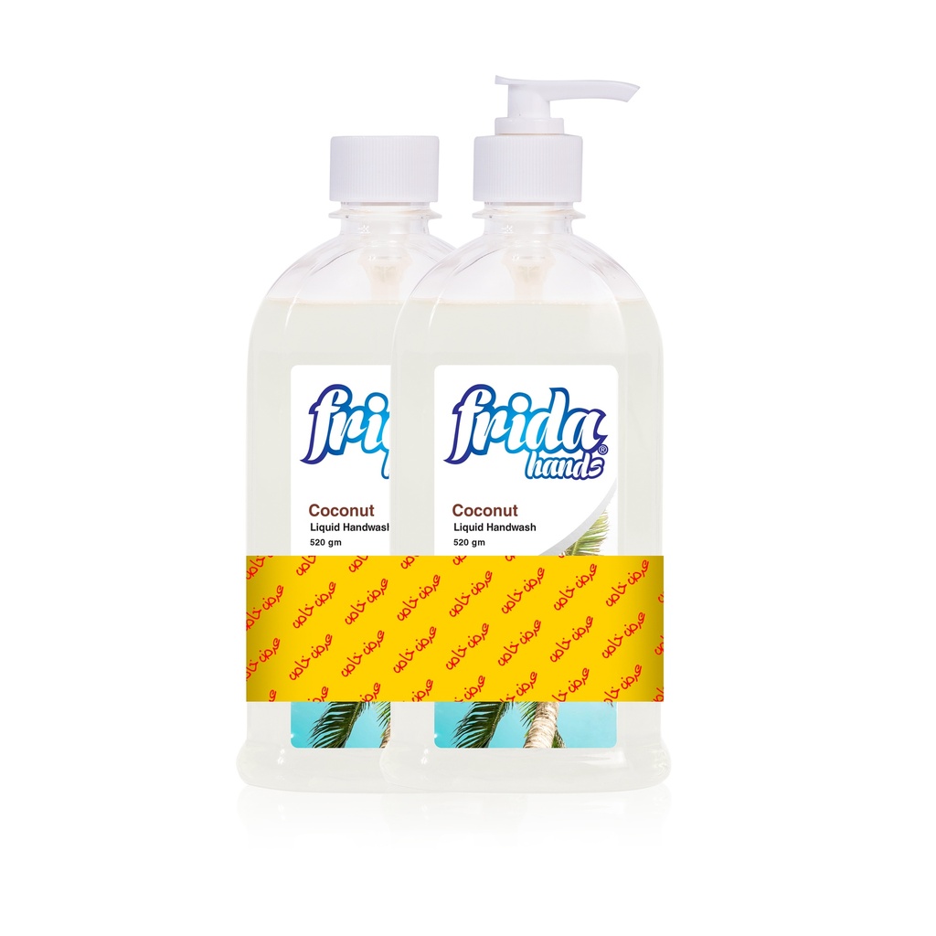 Frida Coconut Liquid Hand Soap 520 gm - Set of 2