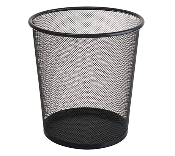 Metal Office Garbage Basket Medium Size 