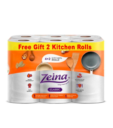 Zeina Kitchen Roll Tissues 4 +2Free