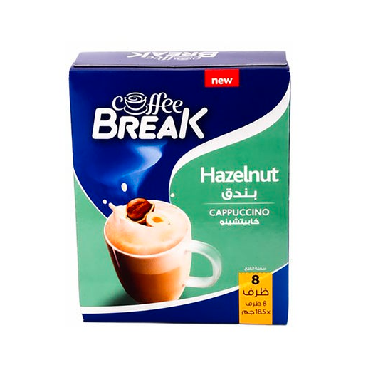 Coffee Break - Hazelnut Cappuccino - 8 Sachets   