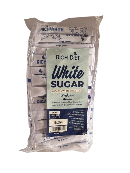 Rich Diet - White Sugar - 100 Sachets 