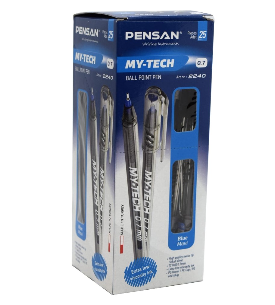 Pensan Turkish Black Pen TC Ball 0.7mm - pack of 25