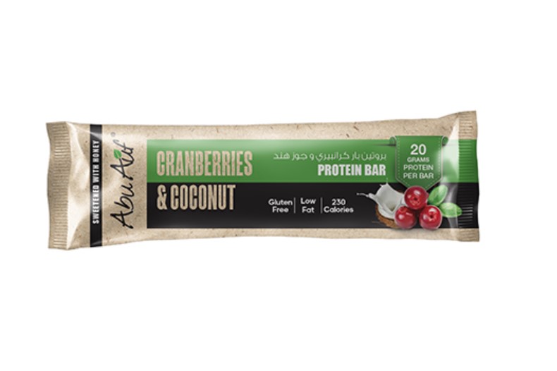 Abu Auf Protein Bar Cranberries & Coconut - 70 gm Pack of 12