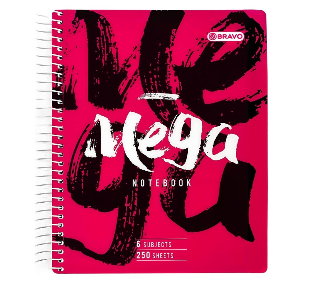 Bravo Mega Notebook - 6 Subject - 250 Sheet