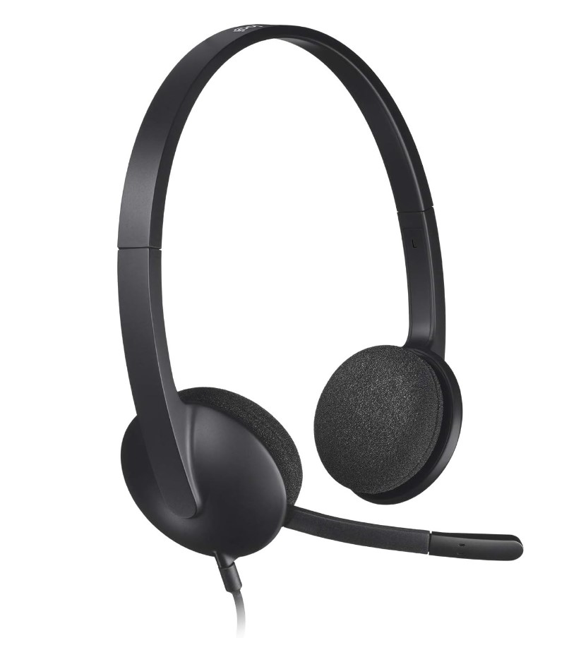 Logitech H390 Wired USB Computer Headset, Noise Cancelling Mic