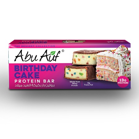 Abu Auf Protein Bar Birthday Cake - 50 gm - Pack of 12