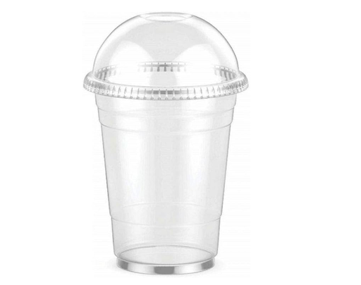 [14015] Disposable Juice Cup 12oz with cover - 50 pcs