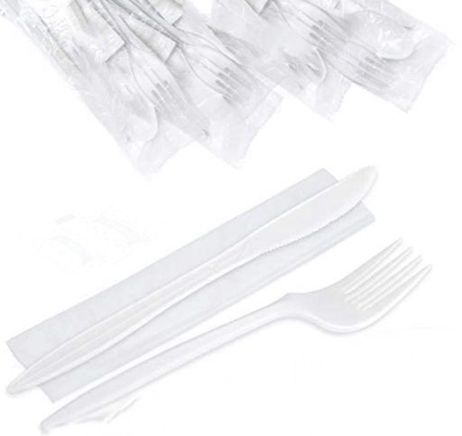 [14014] Disposable plastic cover (Spoon - Fork - Knife - Tissue)