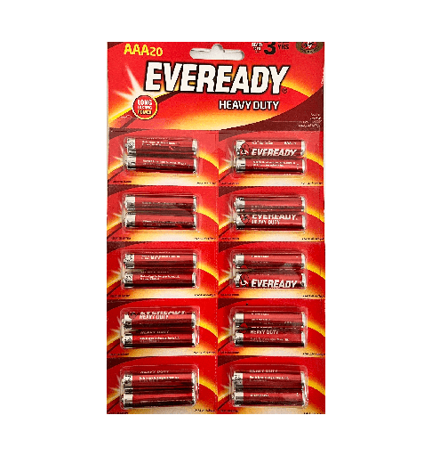 [15501] Eveready Heavy Duty Battery AA R6 - 10 Packs 20 Batteries