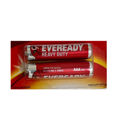 [15502] Eveready Heavy Duty Battery AAA R03 - 1 Pack 2 Batteries