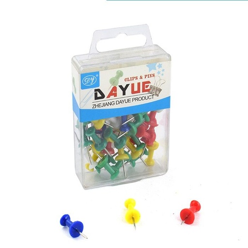 [15808] Push Pins, Multicolor - 40 pcs