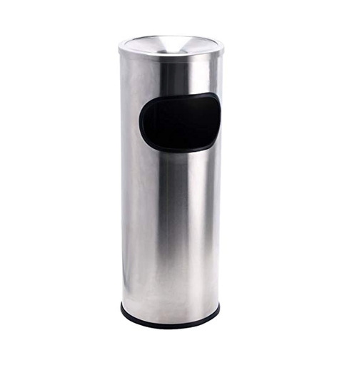 [15818] Stainless Steel Trash Can with Ashtray