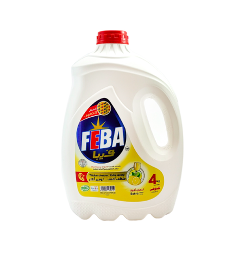 [13404] Feba - Liquid Dish Cleaner With Lemon Scent - 4 kg