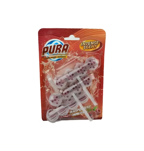 [13614] Pura Toilet Cleaning Blocks Raspberry Scent - 3 Pieces