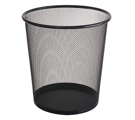 [15805] Metal Office Garbage Basket Medium Size 