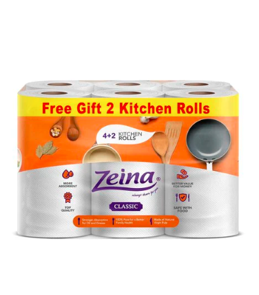 [11029] Zeina Kitchen Roll Tissues 4 +2Free