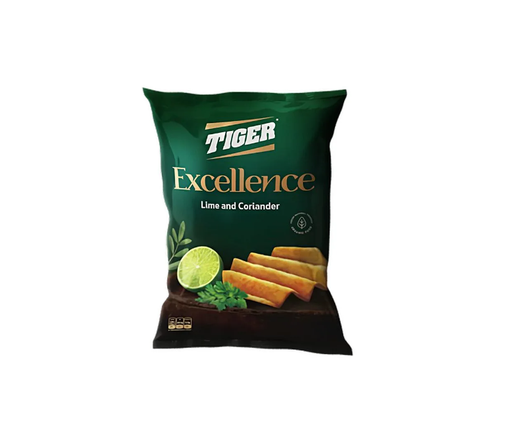 [17001] Tiger Excellence Lime & Coriander Chips - 85-75g Pack of 12