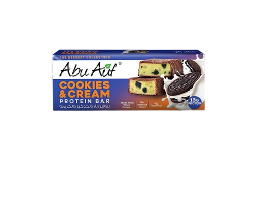 [17138] Abu Auf Protein Bar Cookies & Cream - 50 gm - Pack of 12 