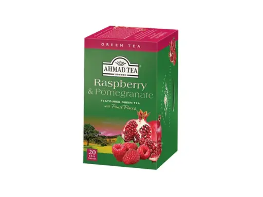 [14764] Ahmad Tea - Green Tea Raspberry & Pomegranate - 20 Envelope 