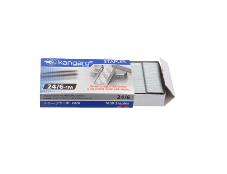 [15402] Kangaro Staples - 24/6 Single Box - 1000 Pieces